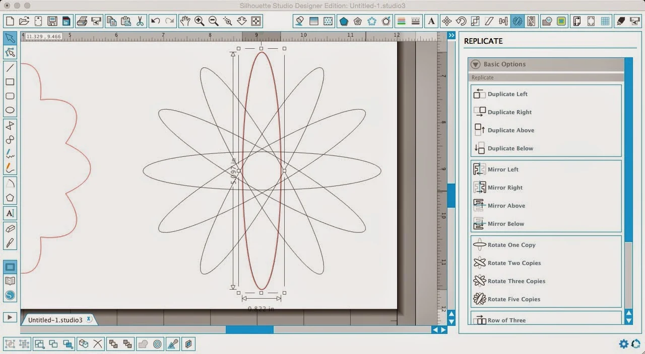 Silhouette Studio, Silhouette tutorial, designing, scalloped circle, flower