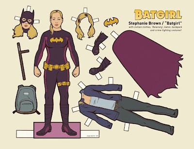 Batgirl paper doll by Kyle Hilton