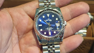 TACTICAL WATCH SUNBURST BLUE DIAL 36mm FLUTED BEZEL - AUTOMATIC NH35