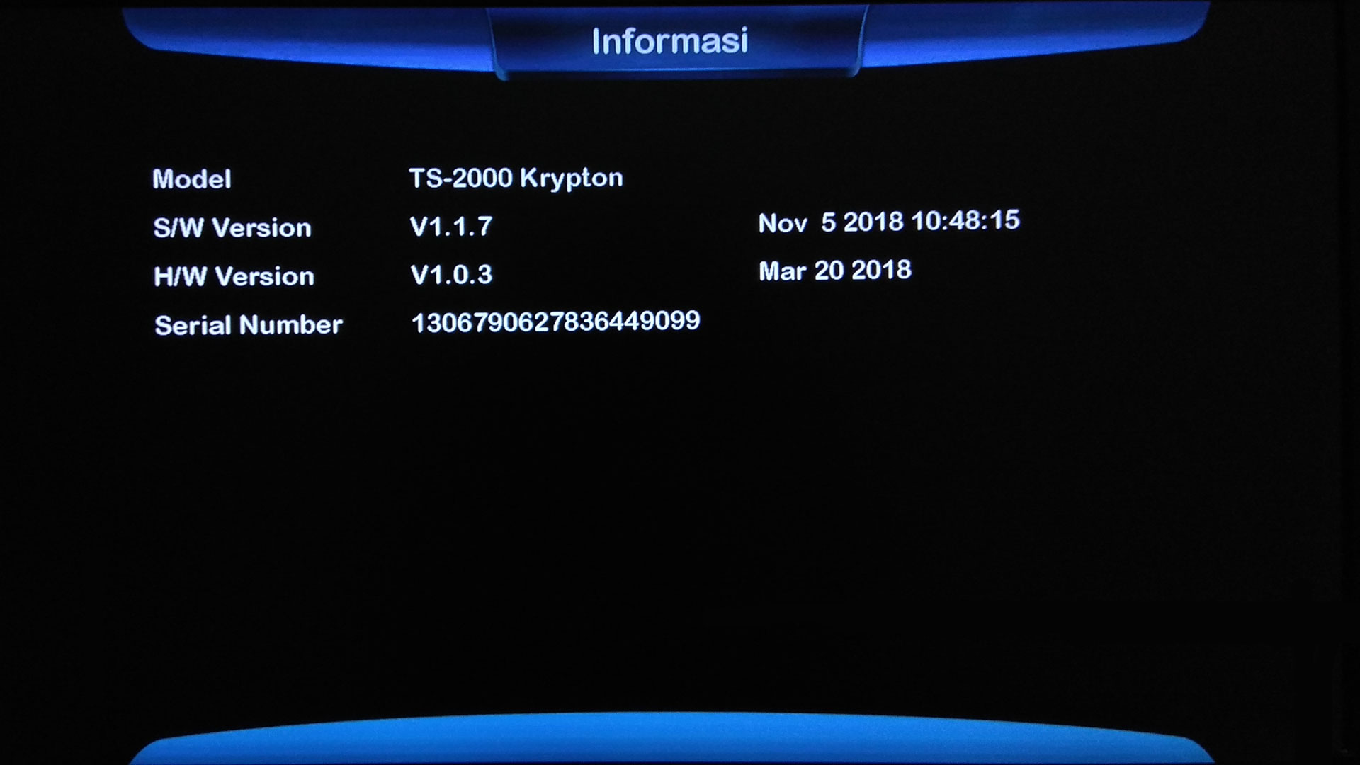 Firmware Technosat TS 2000 Krypton SW Software Receiver Terbaru