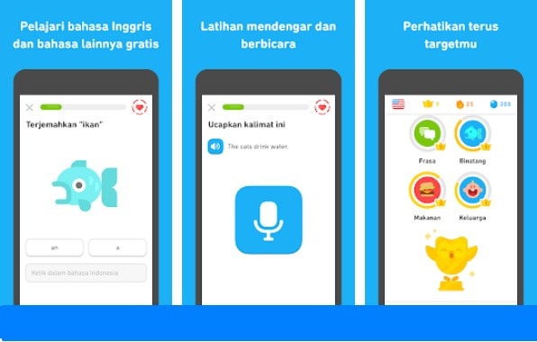 Aplikasi Belajar Bahasa Inggris: Duolingo