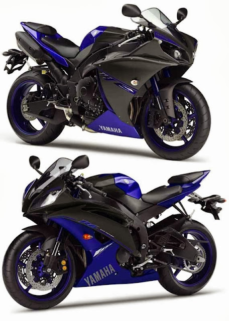 Gambar Yamaha YZF-R1 dan YZF R6 Race Blue 2014