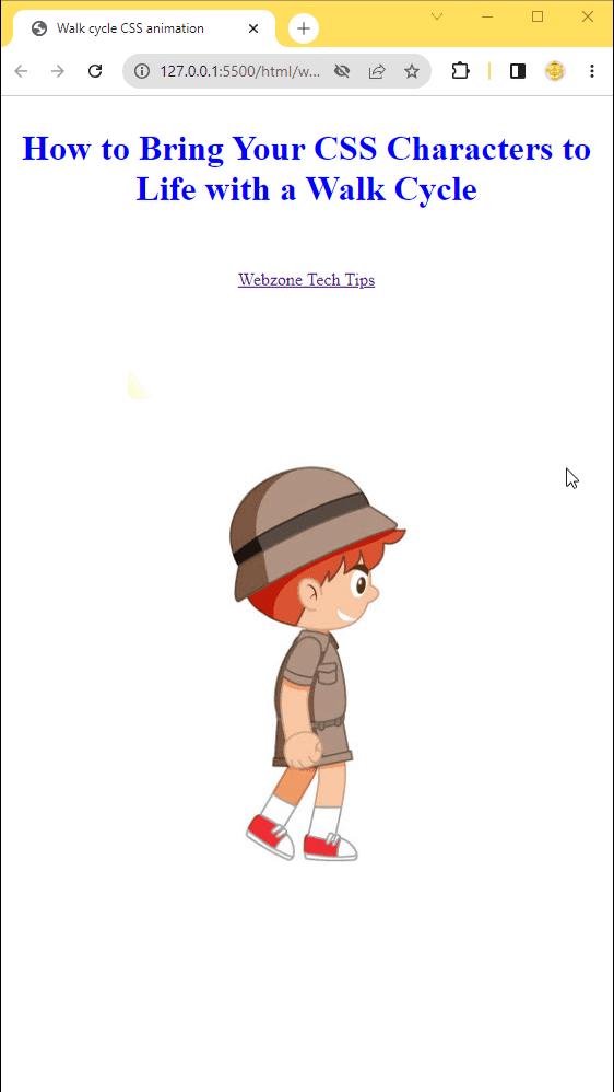 How to Bring Your CSS Characters to Life with a Walk Cycle Animation