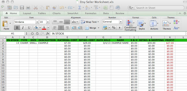 ... : Etsy Shop Help: Bookkeeping Spreadsheets for Your Handmade Business