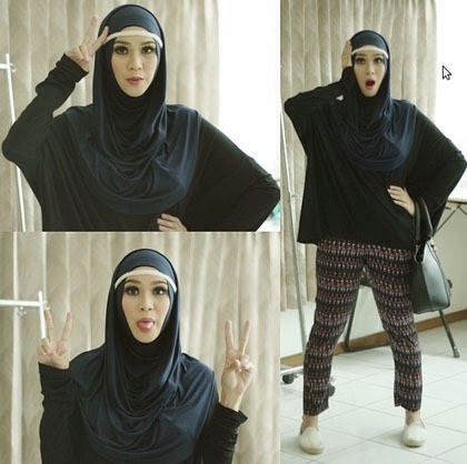 MODEL HIJAB ZASKIA ADYA MECCA 2014 Gaya Jilbab Artis 