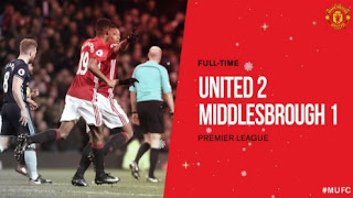 Video Gol Manchester United vs Middlesbrough 2-1