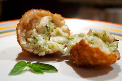 arancini pistaasi-hernepestolla