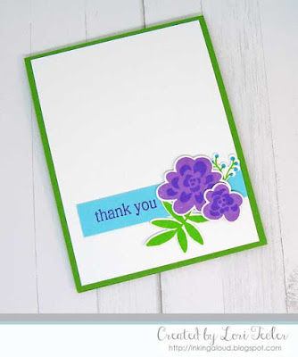Bold Bunch Thank You card-designed by Lori Tecler/Inking Aloud-stamps and dies from Altenew