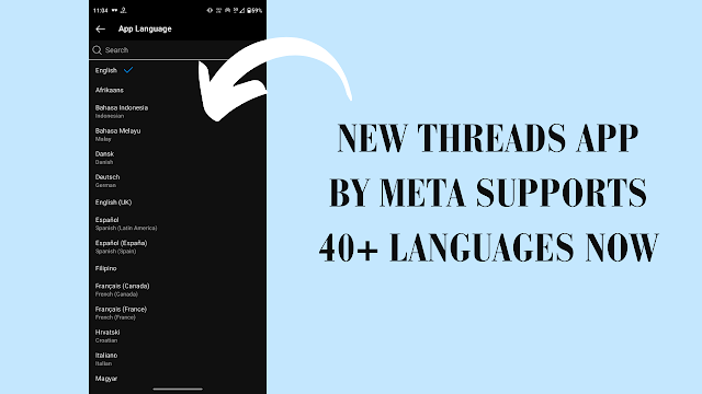 How to change language in threads app ( 40+ languages supported ) ?