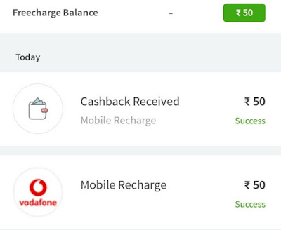  Freecharge Cashback Proof