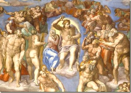 O juízo Final, Michelangelo , 1541 - Capela Sistina, Vaticano, Roma