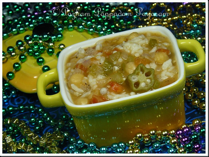 Okra and chickepea gumbo