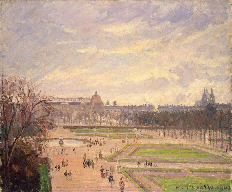 Tuileries Gardens by Camille Pissarro - Cityscape, Landscape Paintings from Hermitage Museum