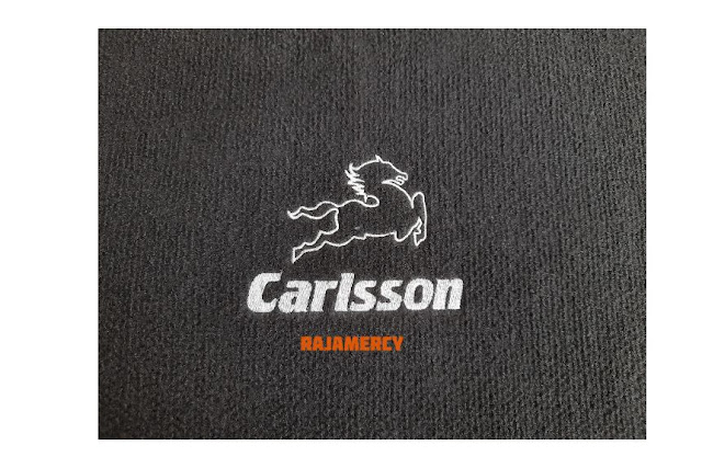 Karpet-W123-Bahan-Beludru-Premium-Logo-Carlsson-warna-hitam-sampai-bagasi-