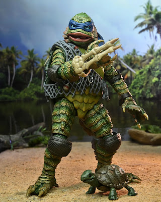 Universal Monsters x Teenage Mutant Ninja Turtles Leonardo Creature from the Black Lagoon Ultimate Action Figure by NECA