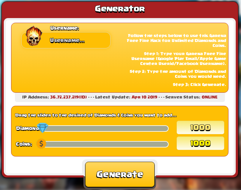 Newfire.icu free fire , Hack Diamond Generator free fire ...