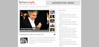 Farhan Simple Blogger Template is a minimalist blogger template