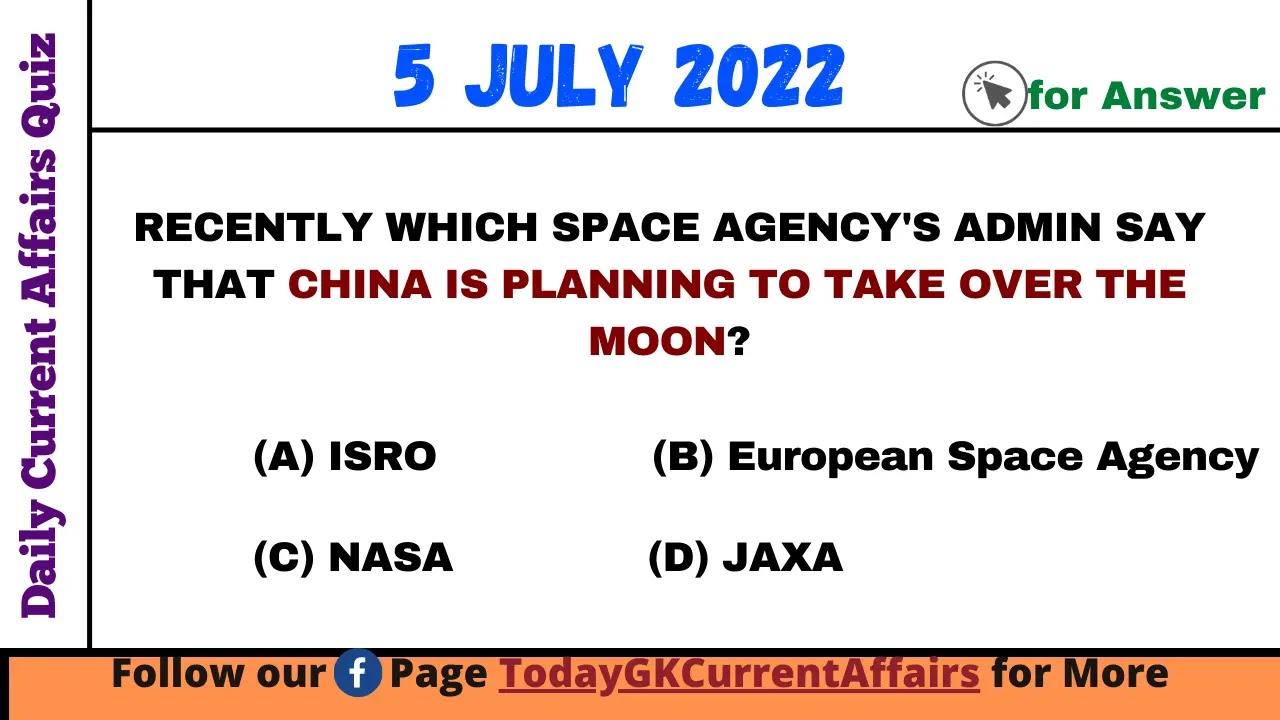 Today GK Current Affairs on 5th July 2022