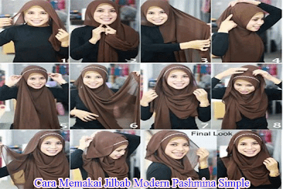 Cara Memakai Jilbab Modern Pashmina