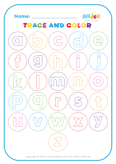 a - z - Coloring Worksheets for Kids - lowercase Letters