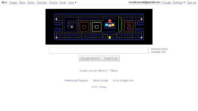 Google logo Pac-Man edition