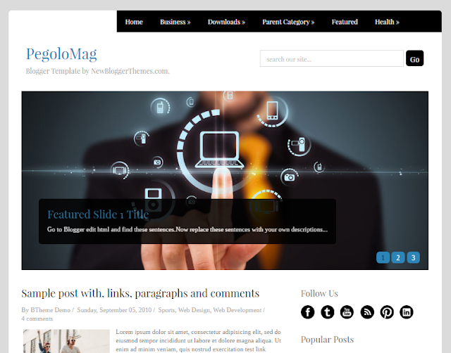 PegoloMag Blogger template