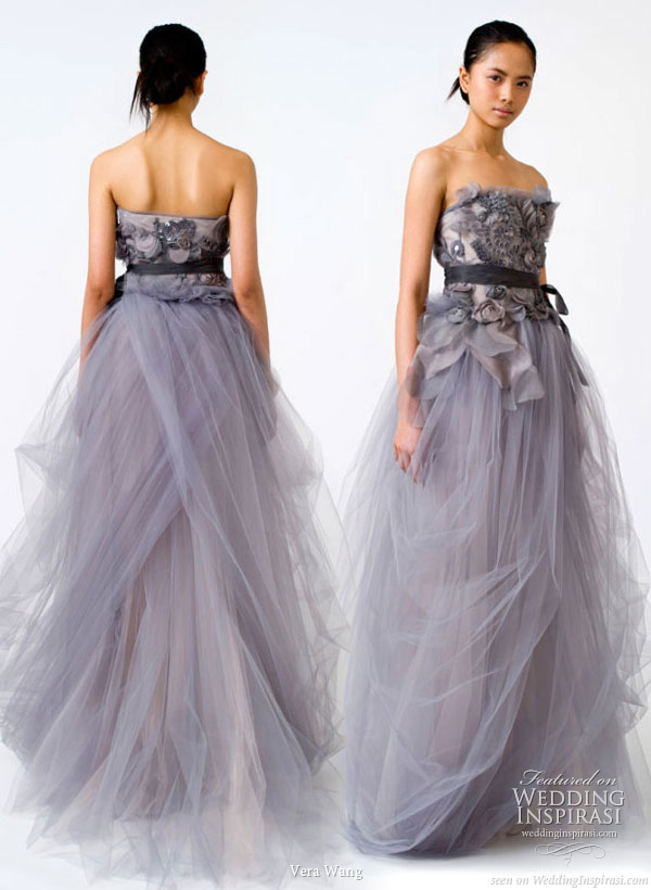 Above a beautiful mess dusty purple strapless organza ballgown with 