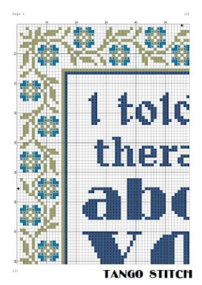 I told my therapist about you funny cross stitch pattern