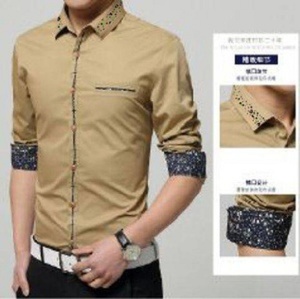  Kemeja Pria Murah Surabaya Gale Khaki Cotton Stretch Slimfit