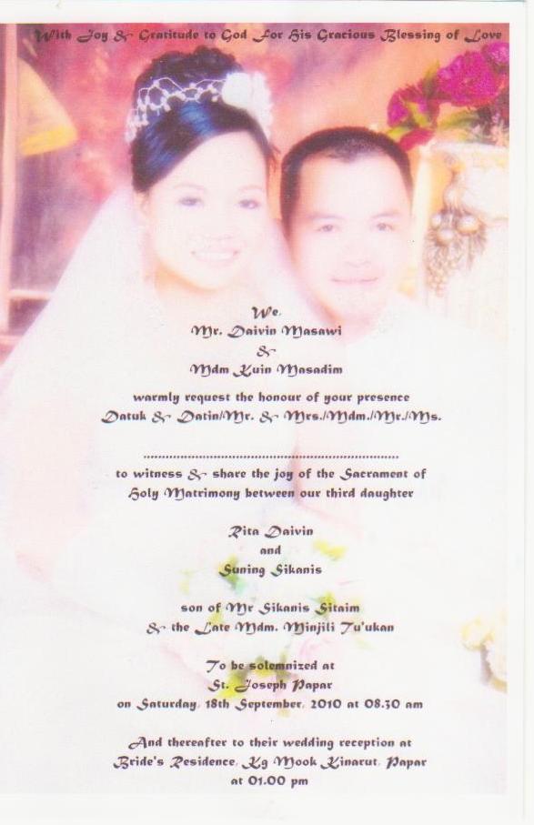 Ivy's Wedding Planner.....: Wedding Invitation Card