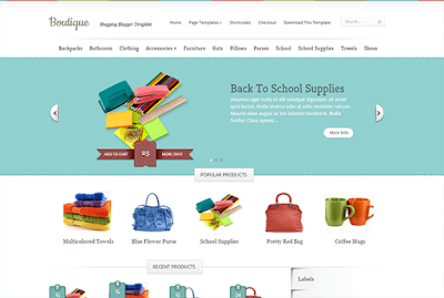 Boutique - Template Blog Toko Online Responsive