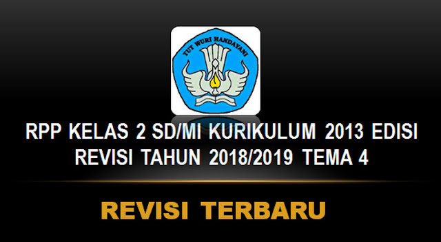 RPP Kelas 2 SD/MI Kurikulum 2013 Edisi Revisi Tahun 2018/2019 Tema 4 