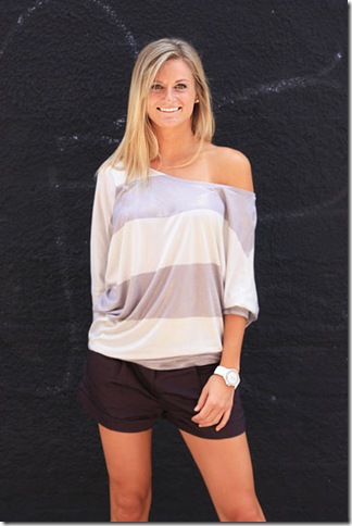 French Connection Asymm Stripe FCU