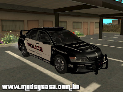 Mitsubishi Lancer Evo VIII MR Police Speed Enforcement para GTA San Andreas