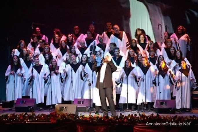 El coro cristiano en una iglesia