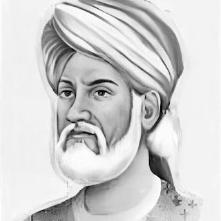 Portrait of Khwaja Meer Dard, renowned Urdu poet whose ghazal Chaman Mein Subh Ye Kehti Thi is composed by Shishir Parkhie.