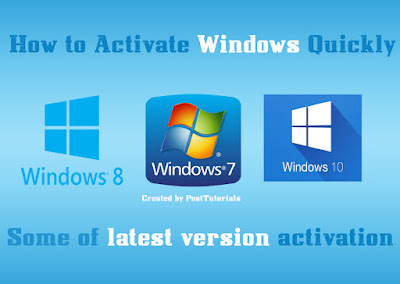 How to Activate Windows ? (12 versions of Microsoft windows )