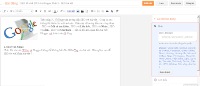 SEO Nhãn Blogger tốt nhất 2013
