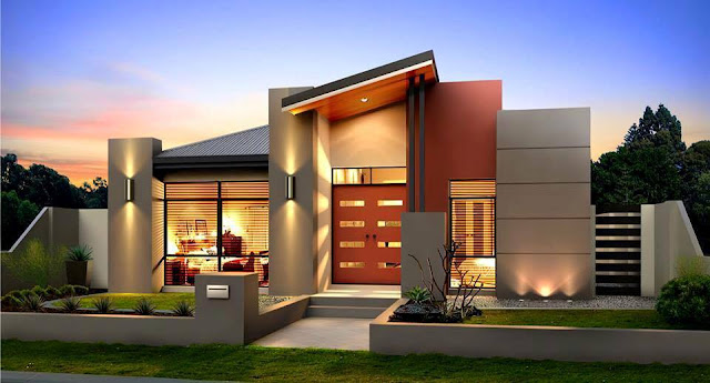 Desain rumah mewah minimalis modern 2 lantai