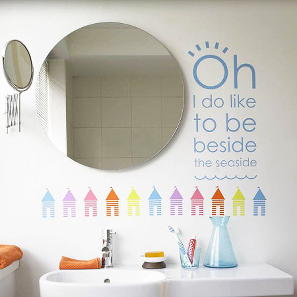 20 Desain Stiker Dinding untuk Kamar Mandi Cantik ~ Rumah 