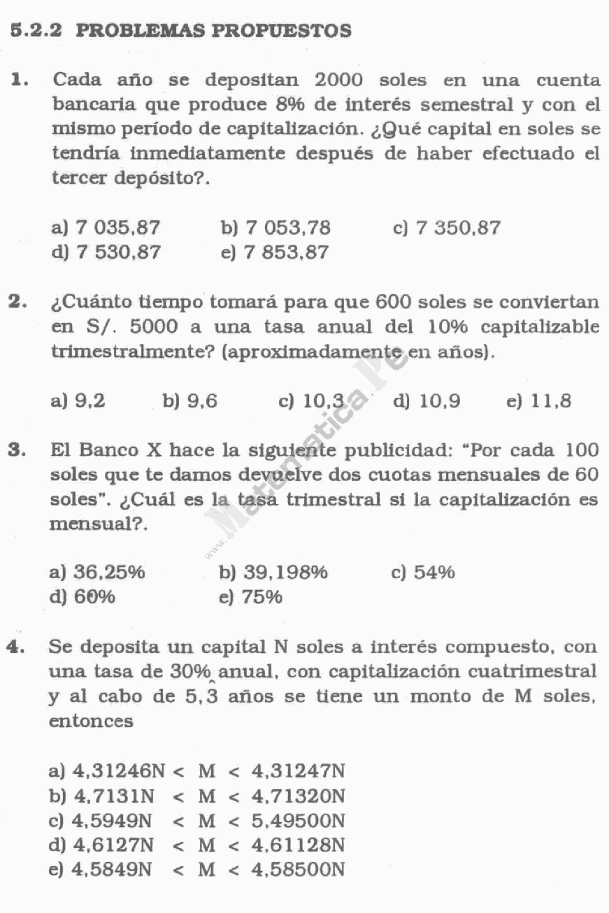 Matem ticas Financieras - Inter s simple. Ejercicios resueltos