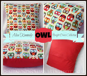 Cute, colorful Owl Pillow for home decor, children's room or baby nursery, unisex
