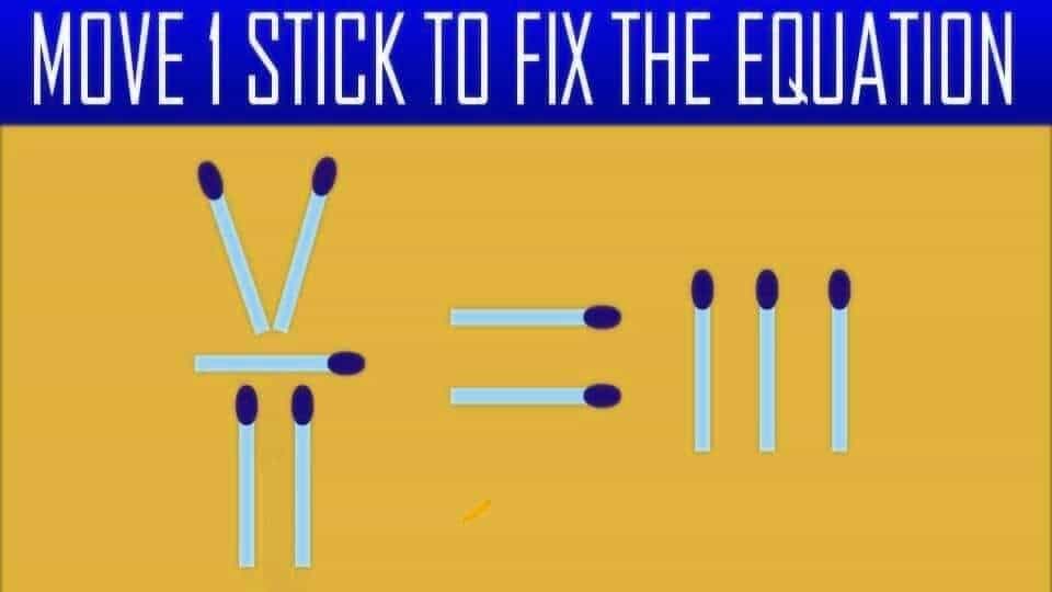 Move 1 stick to fix the equation