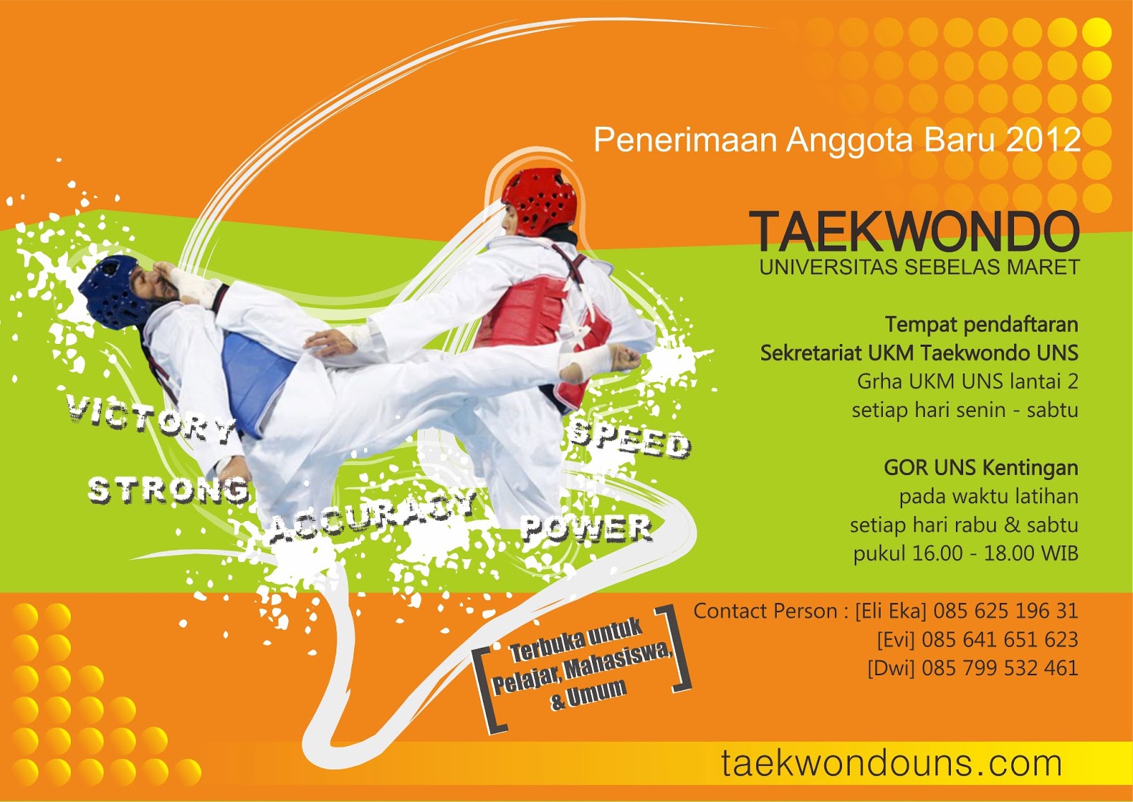 Contoh Design Pamflet Pendaftaran Taekwondo Taekwondo