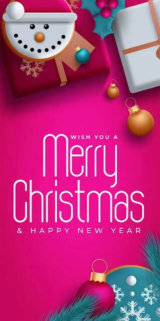 Merry Christmas, Happy New Year, Christmas Wishes, Xmas, Quotes, Mobile Wallpaper HD