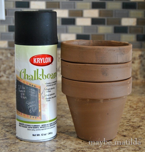 How to make chalkboard flower pots