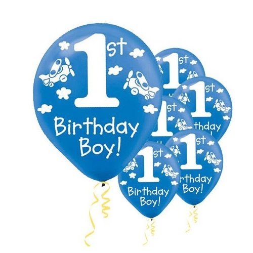 World of Party  Supplies  Baby  Boy s  1st Birthday  Balloons