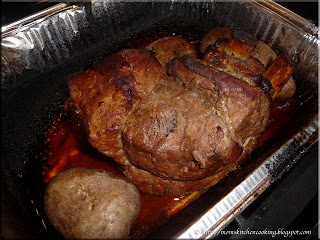 barbeque rib roast just off the grill