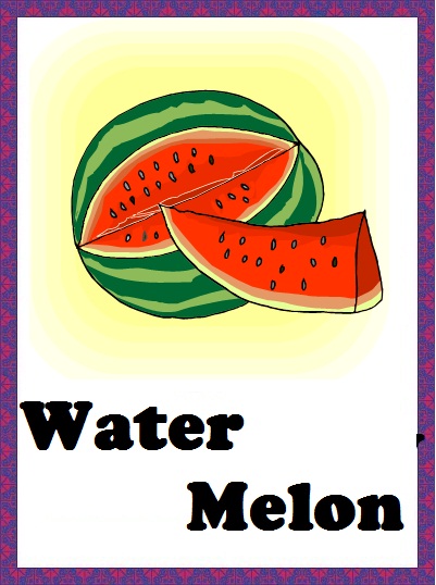 Fruits Flashcards - Watermelon