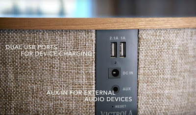 Victrola Table Is AWESOME Bluetooth Speaker Table With Dual USB Ports